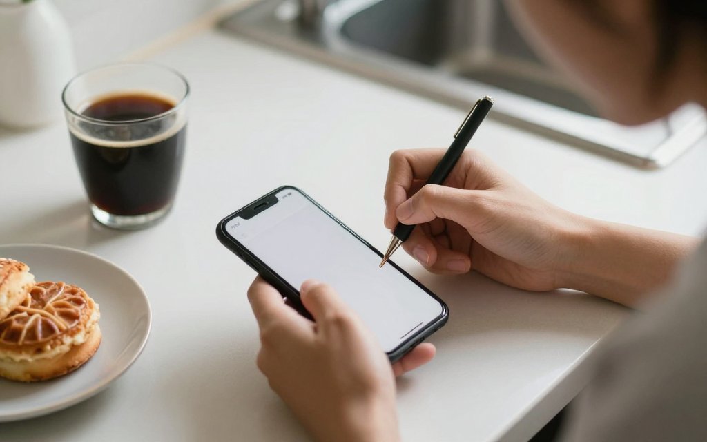 Person logging a dose on a phone to track their tirzepatide side effects timeline.
