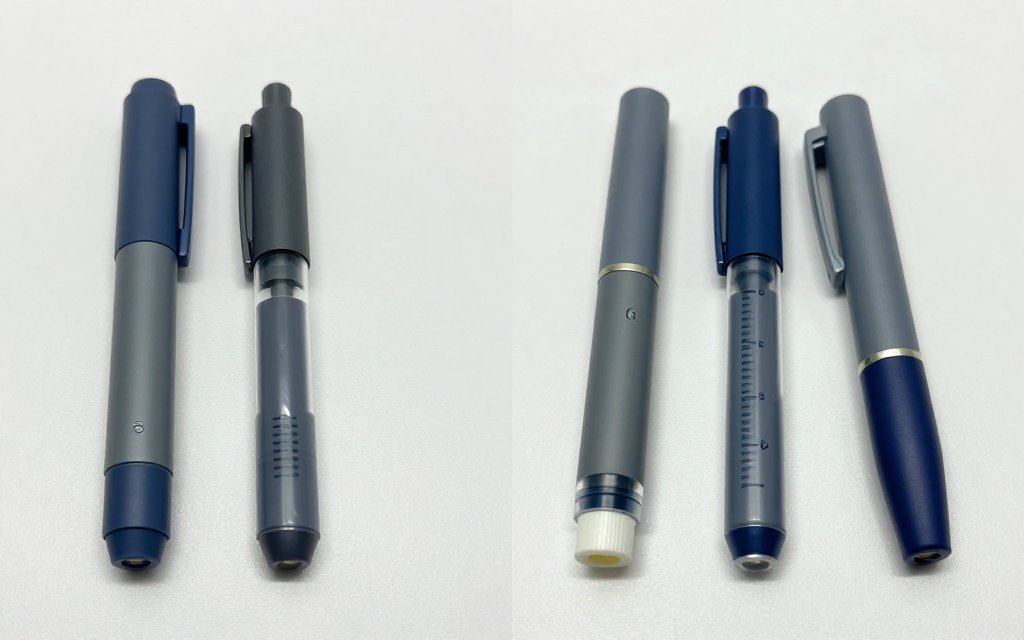 Three GLP-1 pens compared, illustrating semaglutide and alcohol and tirzepatide questions