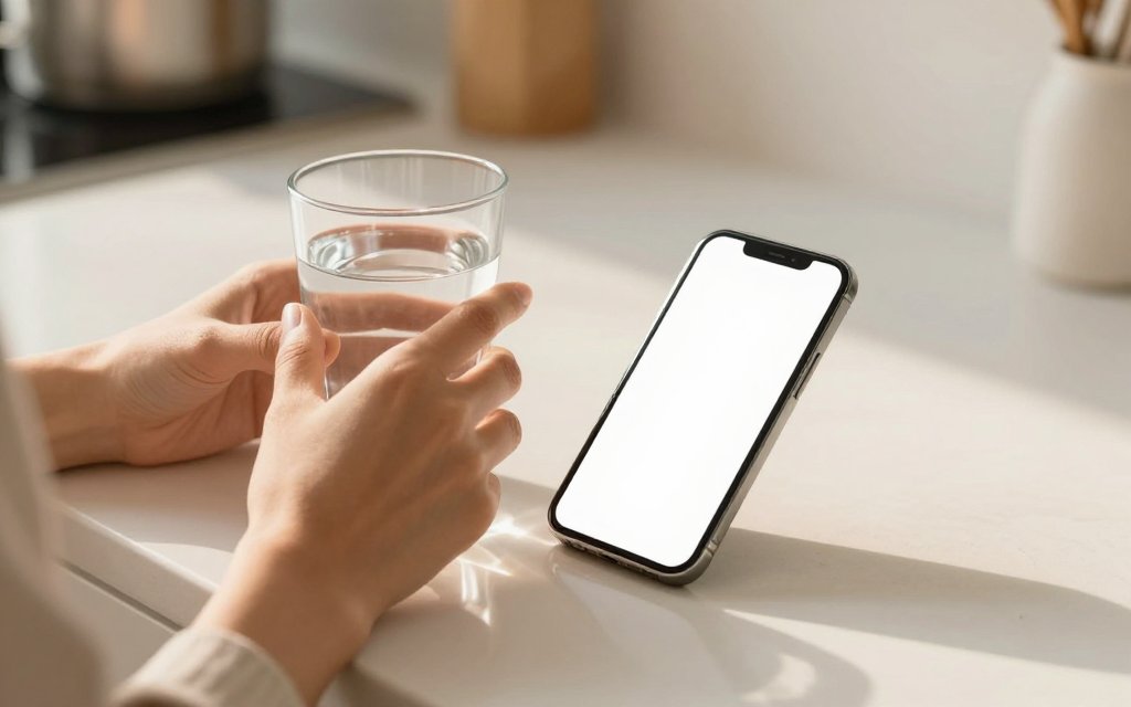 Person logging tirzepatide vs semaglutide side effects on a phone