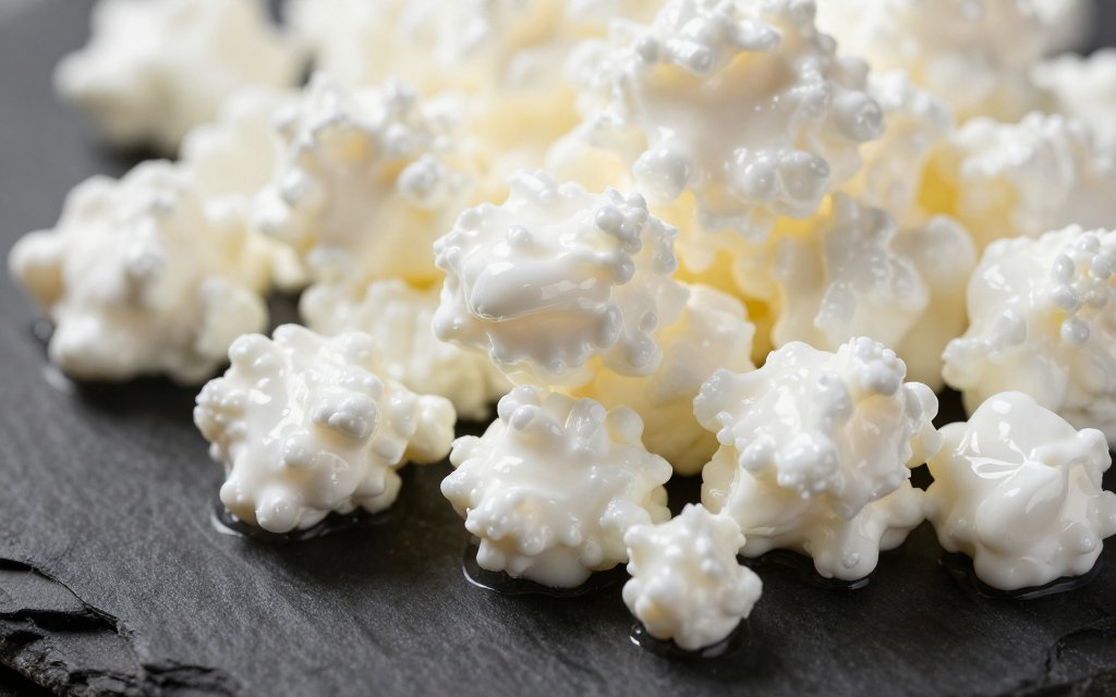 Macro close up of cottage cheese curds, a high protein snack for weight loss