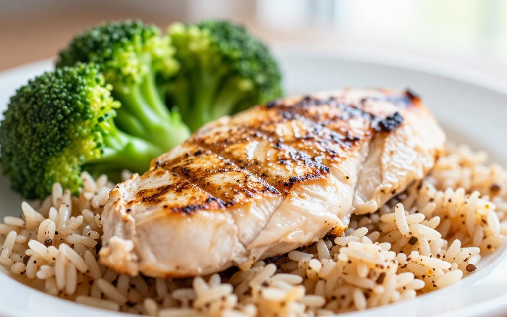 A high protein plate that supports a calorie surplus for building muscle