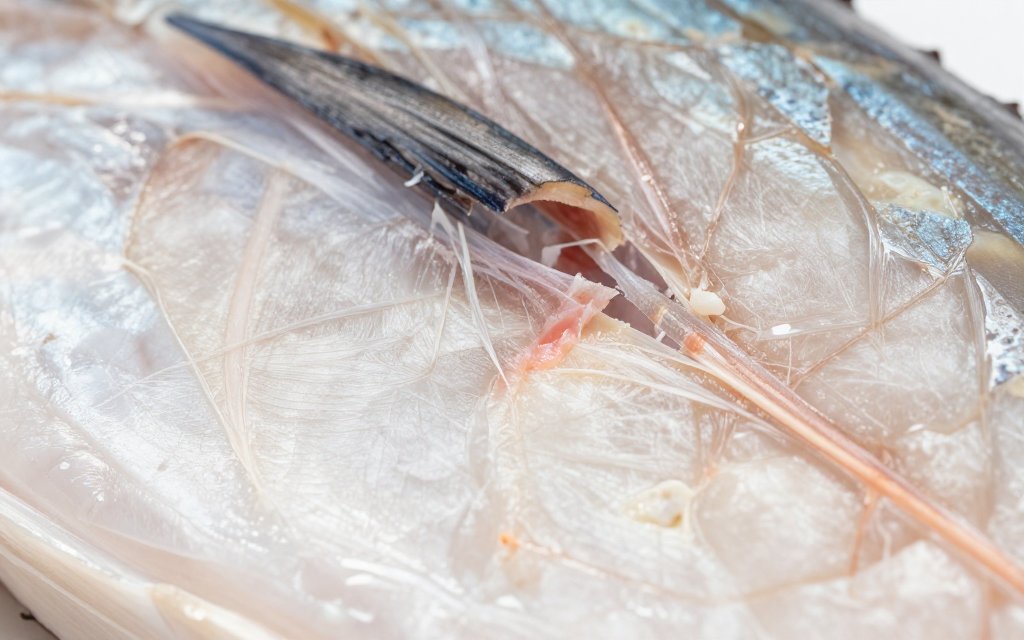 Close up macro shot of flaked albacore tuna showing the texture behind canned tuna nutrition