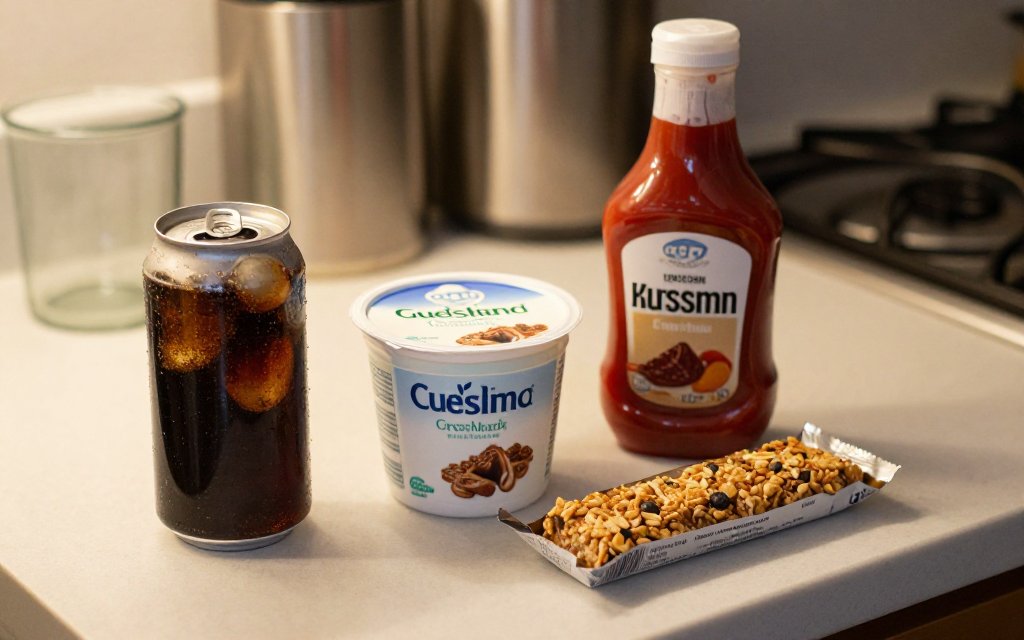 Everyday foods like soda, yogurt and ketchup where hidden added sugar per day adds up