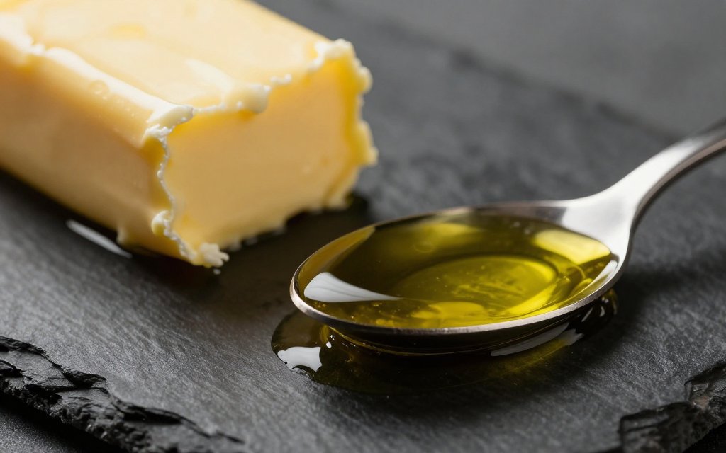 Close-up of calorie dense fats showing how many calories are in a pound of fat.